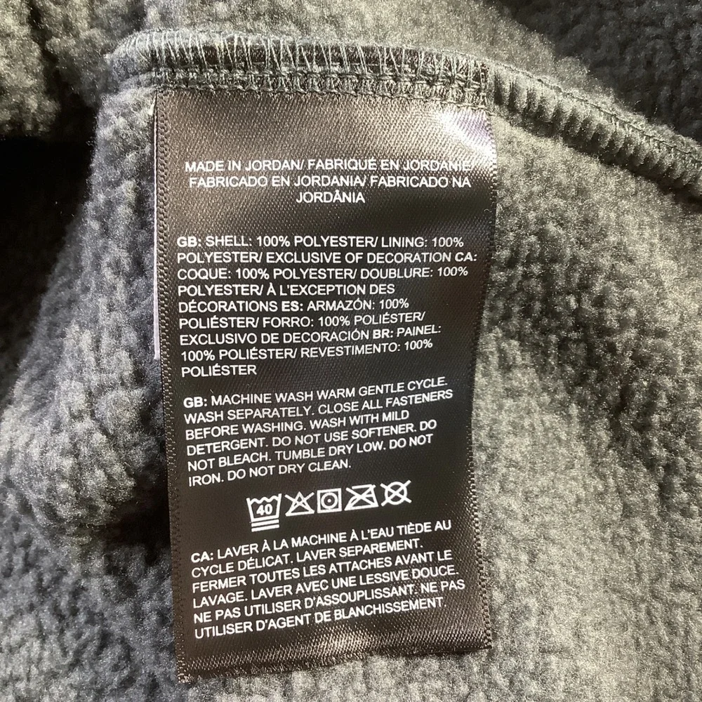 The North Face Mens Yumiori 1/4 Zip Fleece Jacket Asphalt Grey Orange Size M NWT